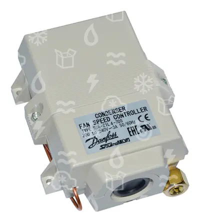 regulátor otáček Danfoss RGE-Z1L4-7DS, R134a, R407C, R404A, 0,2-2A 240V/1/50/60Hz